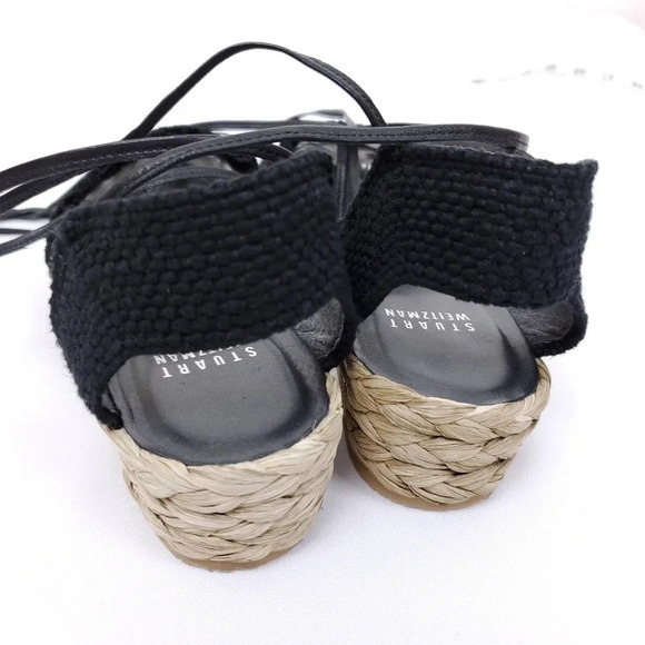 Stuart Weitzman Espadrilles Patterned Eyelet 7M - Picture 4 of 11